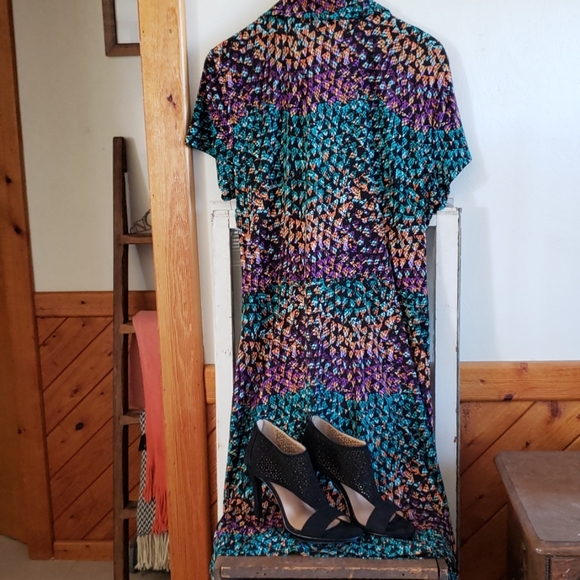 Reptile Print Faux Wrap Dress - Picture 4 of 6